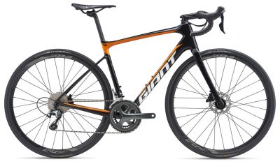 Giant Bike Defy Advanced in Carbon black and orange